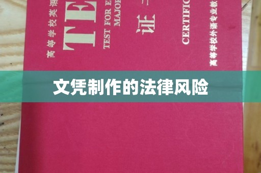 容县文凭制作的法律风险