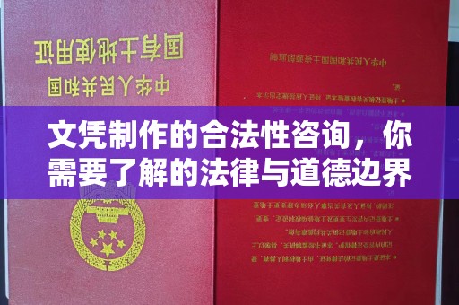 容县文凭制作的合法性咨询，你需要了解的法律与道德边界
