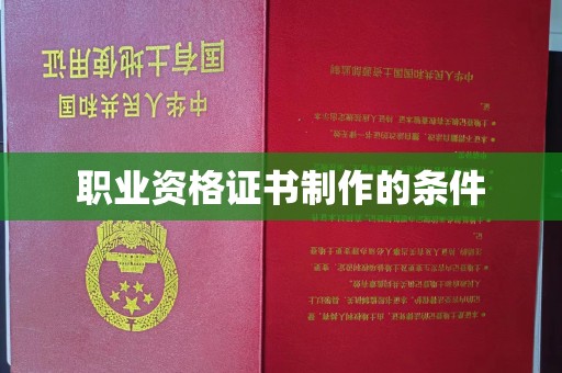 容县职业资格证书制作的条件